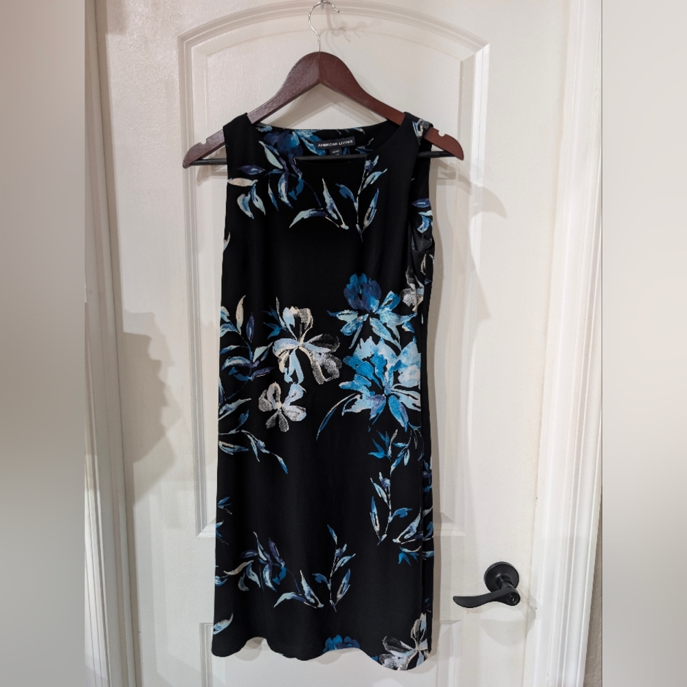 American living black and blue dress